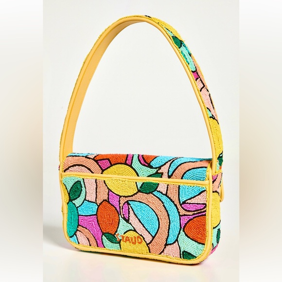 🌺🎉HP🎉🌺 NWOT Staud Beaded Tommy Bag Citrus 🌟Rare Find🌟 - Picture 13 of 16